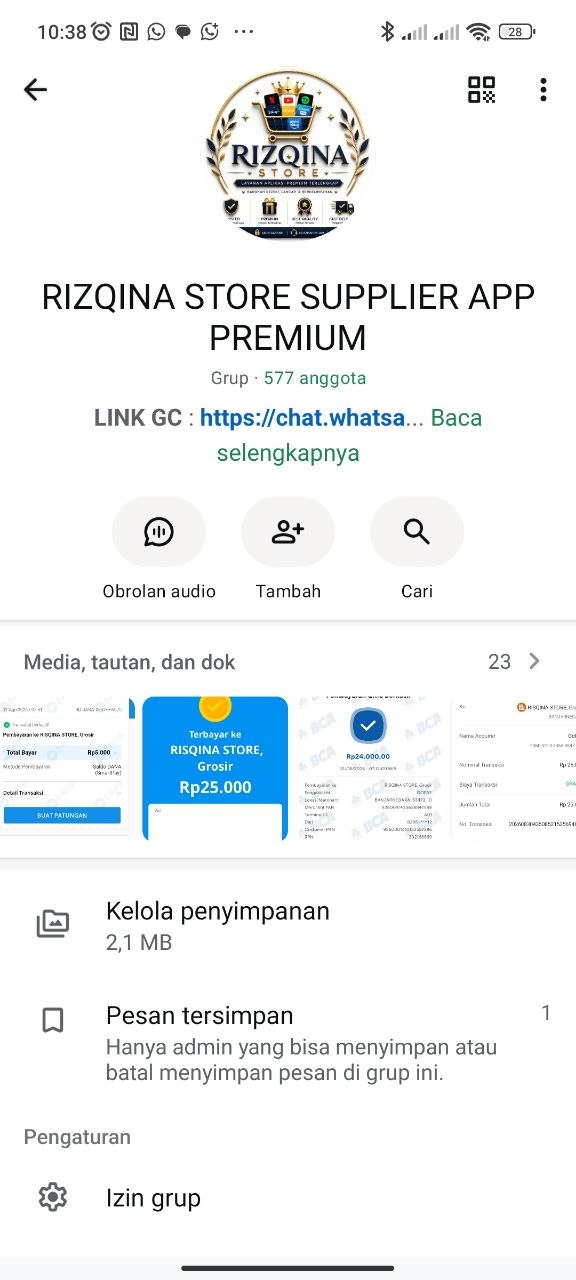 Grup WhatsApp Rizqina Store